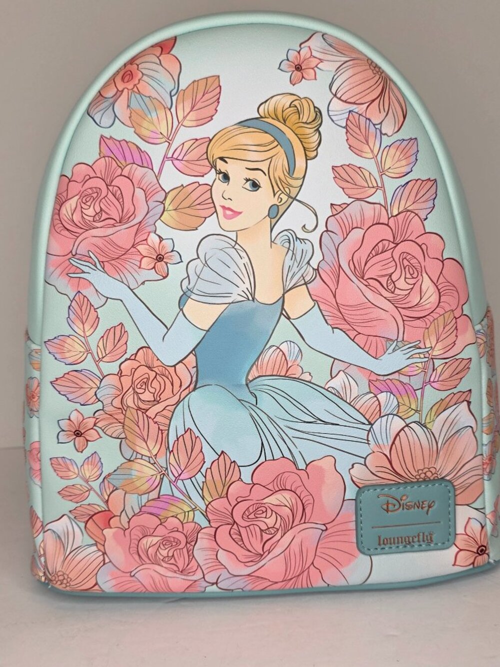 Loungefly Disney Cinderella Princess Collection Pink Floral Backpack NWT